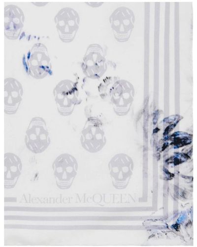 Alexander McQueen Silky Scarves - White