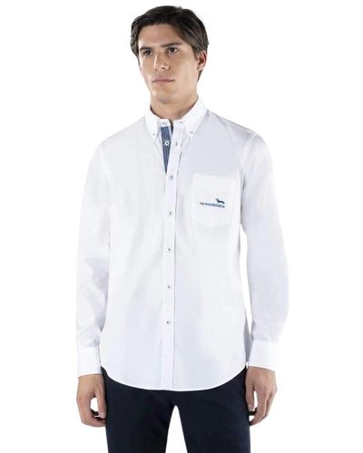 Harmont & Blaine Elegante camicia in popeline per occasioni formali - Bianco