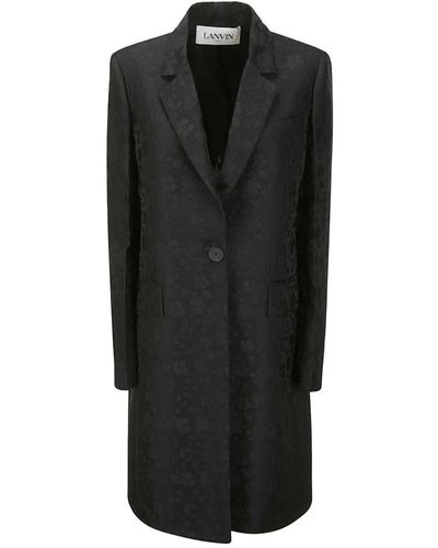 Lanvin Single-Breasted Coats - Black