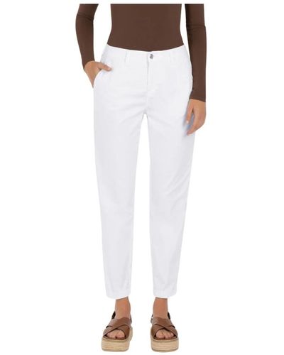 M·a·c Slim-Fit Trousers - White