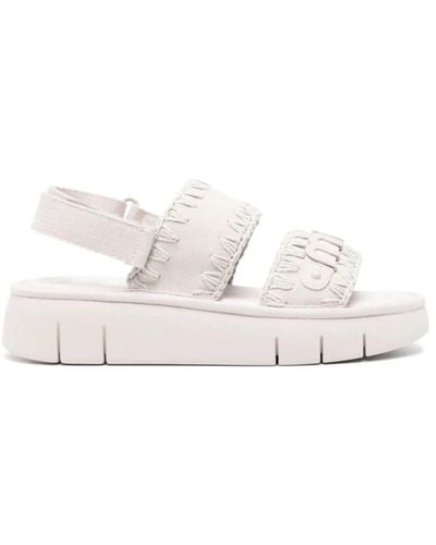 Mou Flat Sandals - White