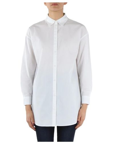 Armani Exchange Camisa oversize de algodón - Blanco