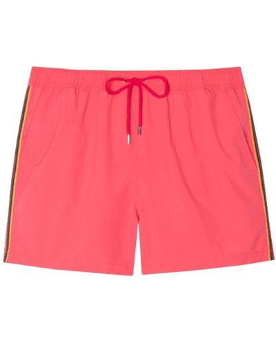 Paul Smith Strandbekleidung shorts mit künstlerstreifen - Rot