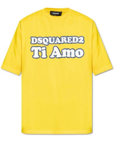 DSquared² Magliette con logo - Giallo