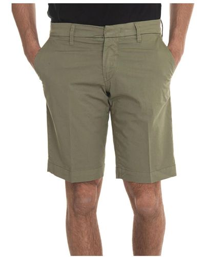 Fay Stretch-baumwoll-bermuda-shorts mit amerikanischer tasche,stretch cotton bermuda shorts mit amerikanischer tasche - Grün