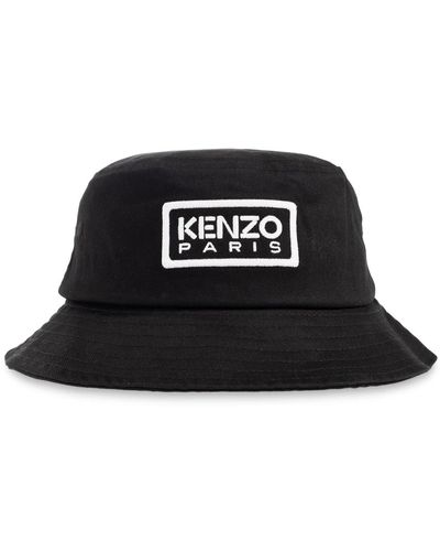 KENZO Sombrero de cubo con logotipo - Negro