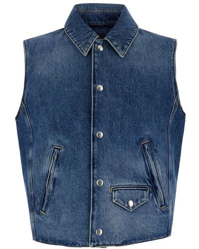 Givenchy Vests,blaue jacken für stilvolle outfits,blaue jacken für männer