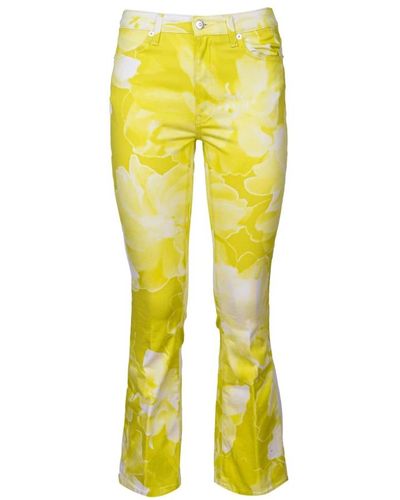 Dondup Jeans bootcut skinny stampati donna - Giallo