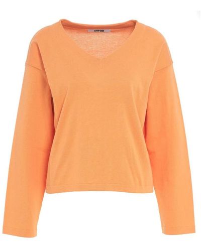 Mauro Grifoni V-Neck Knitwear - Orange