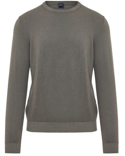 Fedeli Round-Neck Knitwear - Grey