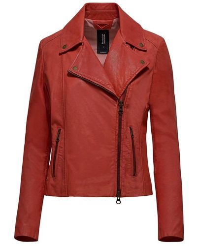 Bomboogie Tiss leather biker jacket - Rojo