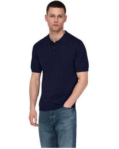 Only & Sons Lässiges polo shirt - Blau