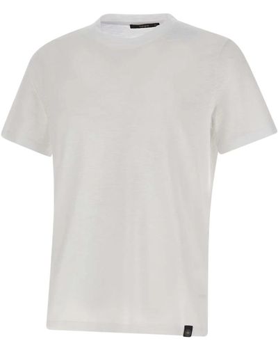 Kangra Weißes baumwoll-rundhals-t-shirt