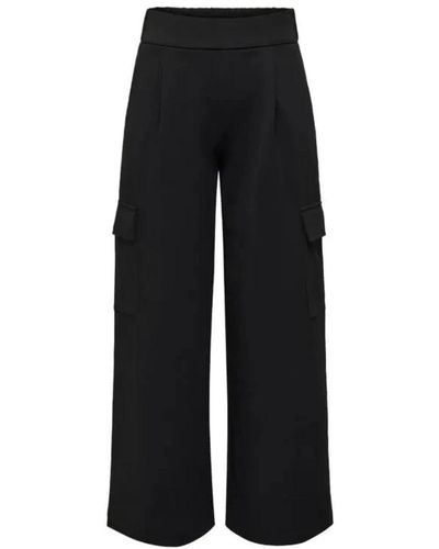 Jacqueline De Yong Trousers > wide trousers - Noir