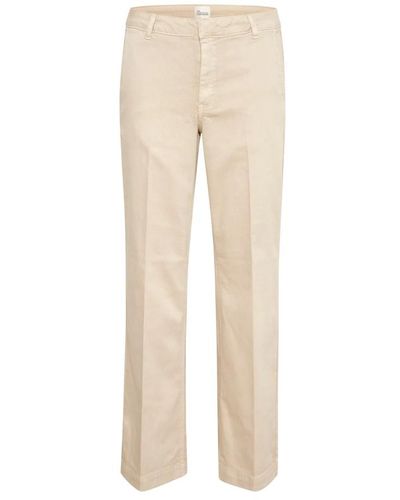 My Essential Wardrobe Straight Trousers - Natur
