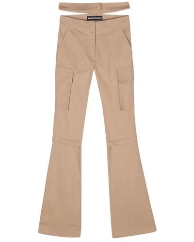 ANDREA ADAMO Trousers > wide trousers - Neutre