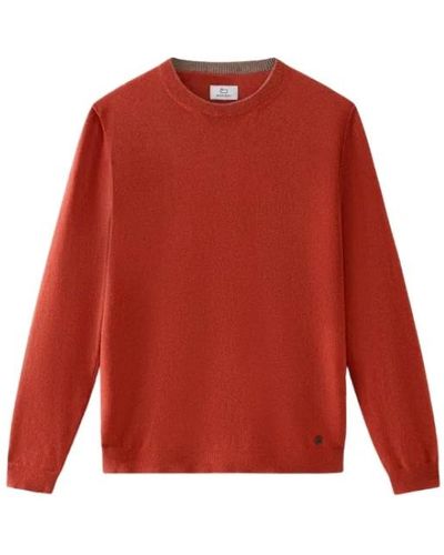 Woolrich Maglione classico in misto lana merino - Rosso