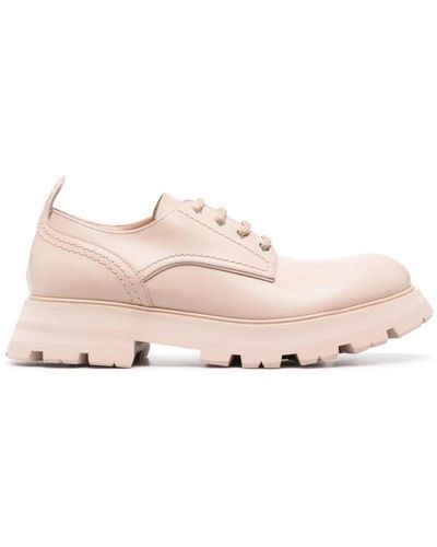 Alexander McQueen Lace-Up Boots - Pink