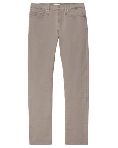 FRAME Slim-Fit Trousers - Grey
