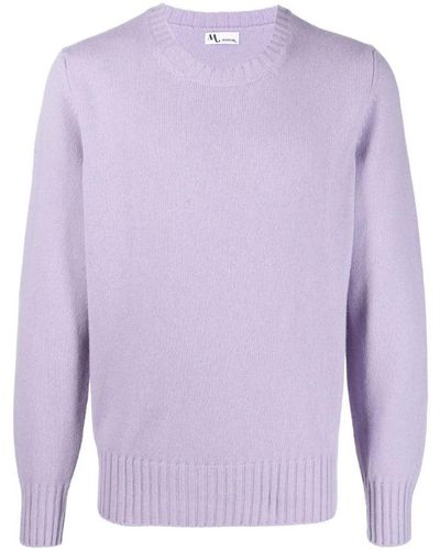 Doppiaa Round-Neck Knitwear - Purple