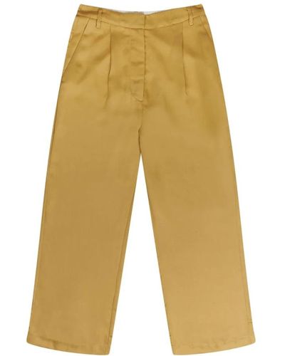 Munthe Straight Trousers - Yellow