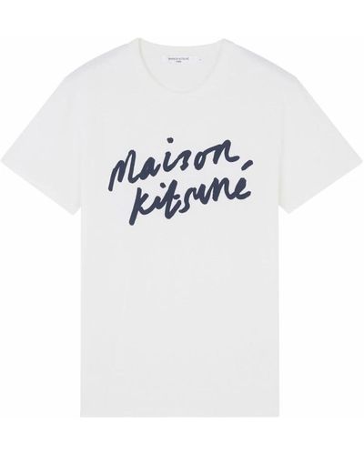 Maison Kitsuné Handwriting Classic Tee-shirt Latte - Multicolor
