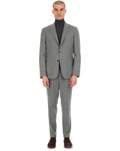 Zegna Single Breasted Suits - Grey