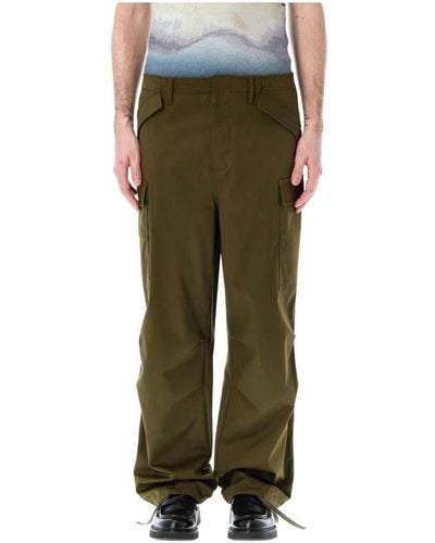 MSGM Straight Trousers - Green
