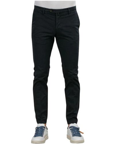 BRIGLIA Pantaloni in cotone elasticizzato nero