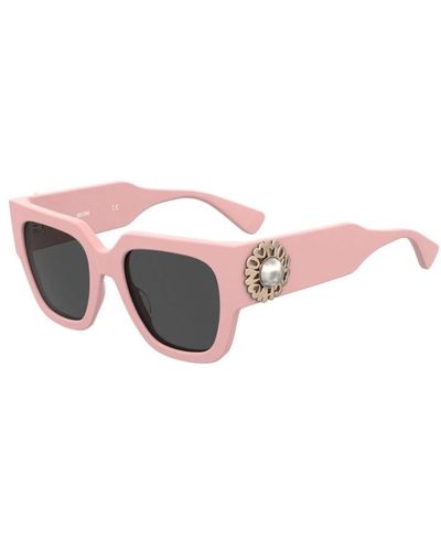 Moschino Rosa rahmen graue linse sonnenbrille - Pink