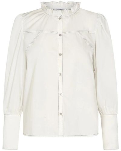 co'couture Feminine stitch shirt bluse - Weiß