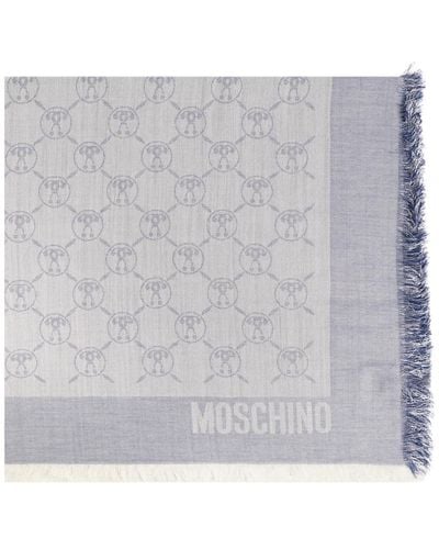 Moschino Schal mit monogramm - Grau
