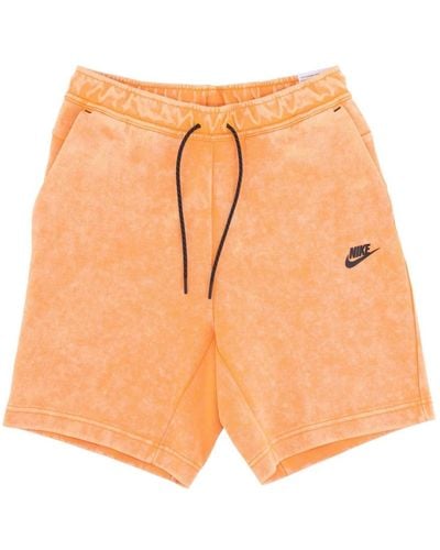 Nike Tech fleece wash short anzug - Orange