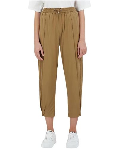 Herno Cropped Trousers - Natural