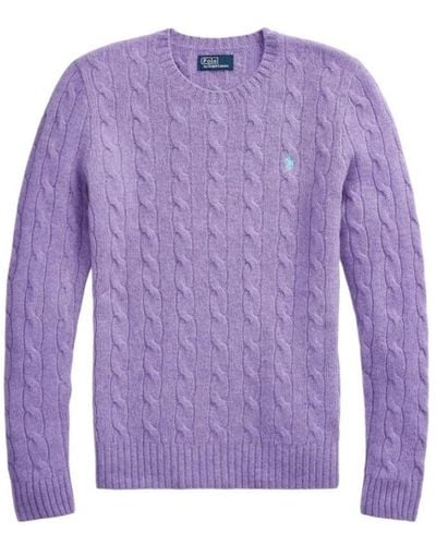 Ralph Lauren Sweaters mit Girocollo Trecce - Lila
