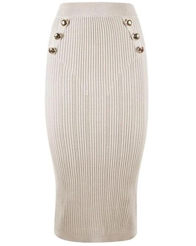 Yes-Zee Pencil Skirts - Natural