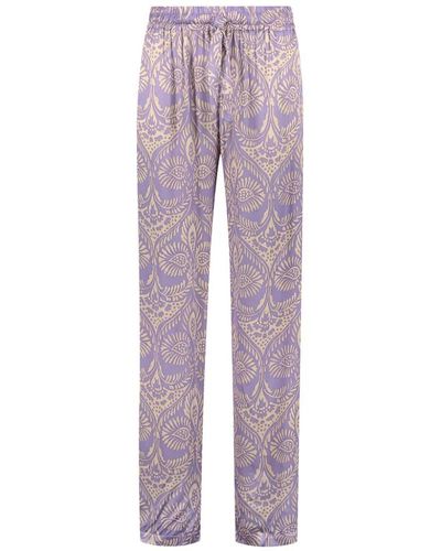 Amaya Amsterdam Trousers > straight trousers - Violet