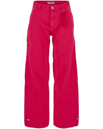 ICON DENIM Trousers > wide trousers - Rouge