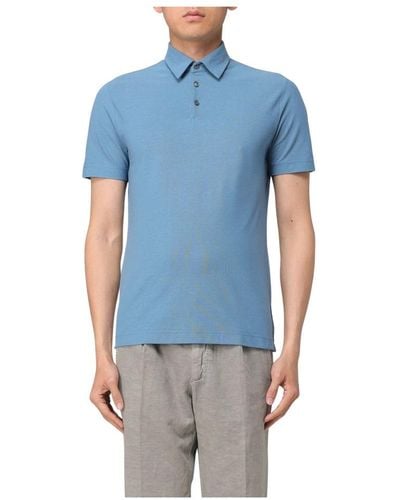Zanone Polo Shirts - Blue