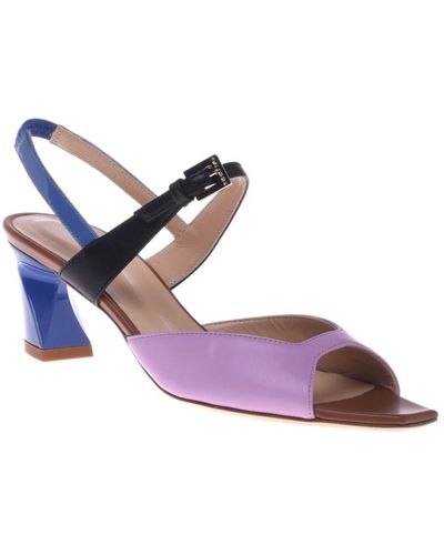 Baldinini Sandal in lilac and blue calfskin - Morado