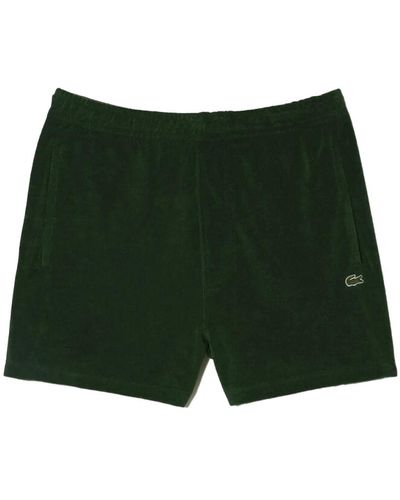 Lacoste Pantaloncini con logo ricamato - Verde