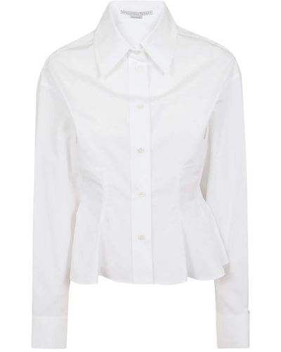 Stella McCartney Reines weißes peplum shirt