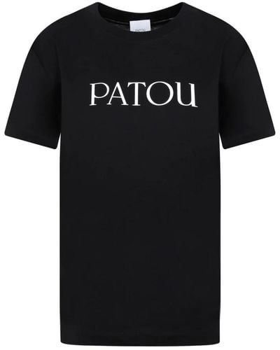 Patou Schwarzes baumwoll-iconic-t-shirt