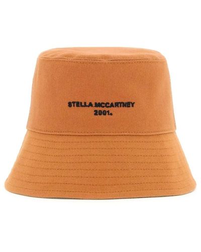 Stella McCartney Eco baumwoll logo bucket hat - Braun