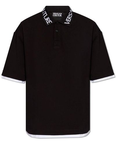 Versace Poloshirt mit logo - Schwarz