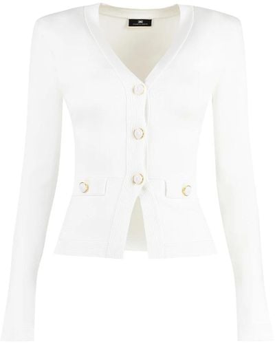 Elisabetta Franchi Knitwear > cardigans - Blanc