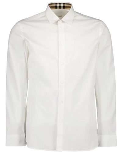 Burberry Klassisches hemd aus baumwolle - Weiß