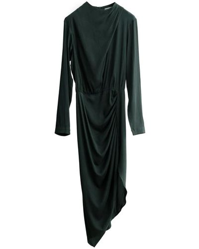 Ahlvar Gallery Jade kleid mit asymmetrischen falten - Schwarz
