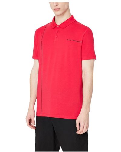 Armani Exchange Polo Shirts - Red