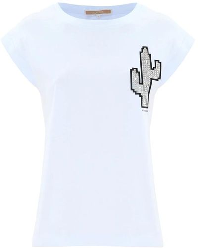 Kocca T-shirt in cotone con cactus di str - Bianco
